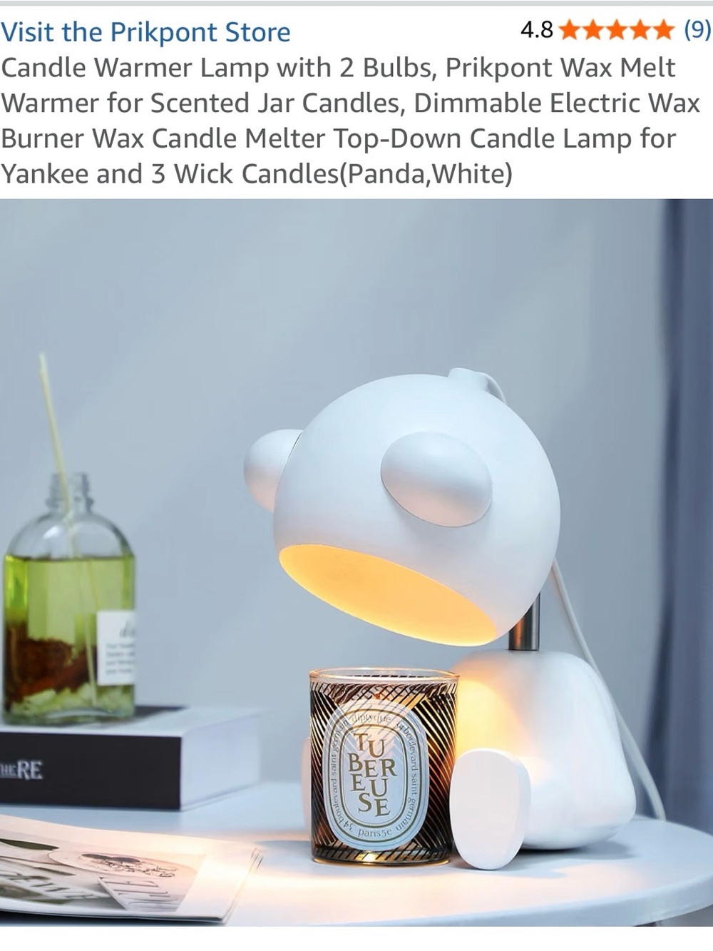 Like New - Bear Candle Warmer/Heat Lamp